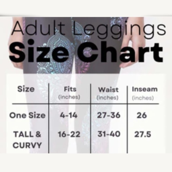 Charlies Project OS One Size Neon Paisley Soft Yoga Band LEGGINGS NEW in Package - Picture 7 of 8